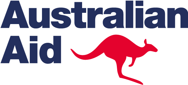Australian Aid blue and red icon